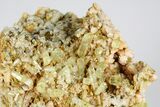 Lustrous, Yellow Apatite Crystals on Feldspar - Morocco #185468-2